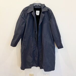 Vintage 80s USAF All Weather Trench Coat 42R Large Removable Liner Long 7154-86